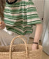 マルチボーダーTシャツ 半袖カットソー夏 レディース 配色プルオーバー クルーネック バイカラー 夏トップス 着やせ おしゃれ カジュアル tシャツ半袖 レトロT 90QIY-001