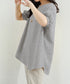 ワッフルTシャツ半袖レディースゆったり夏 大人可愛いワッフルプルオーバー パフスリーブ体型カバートップス カジュアル 裾ラウンドゆるtシャツ 無地カットソー春夏服 90RRT-001