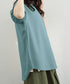 ワッフルTシャツ半袖レディースゆったり夏 大人可愛いワッフルプルオーバー パフスリーブ体型カバートップス カジュアル 裾ラウンドゆるtシャツ 無地カットソー春夏服 90RRT-001