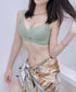 脇高ノンワイヤーレースブラショーツセット セクシーランジェリーセット 美胸レースブラジャー 脇スッキリ チェック柄ブラ 小胸谷間盛れる 大人可愛いショーツ女性下着 90SJZ-001