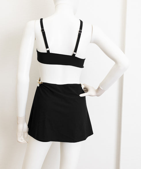 ワンピース水着 レディースモノキニ韓国風 バックオープン水着 ショートパンツ 2点セット セクシー 背中見せ水着 大人可愛いリゾート旅行水着 海遊び体型カバー水着 90WEISHA-001