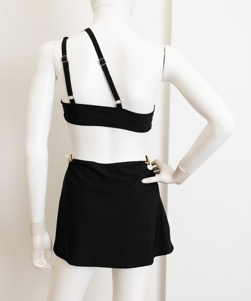 ワンピース水着 レディースモノキニ韓国風 バックオープン水着 ショートパンツ 2点セット セクシー 背中見せ水着 大人可愛いリゾート旅行水着 海遊び体型カバー水着 90WEISHA-001