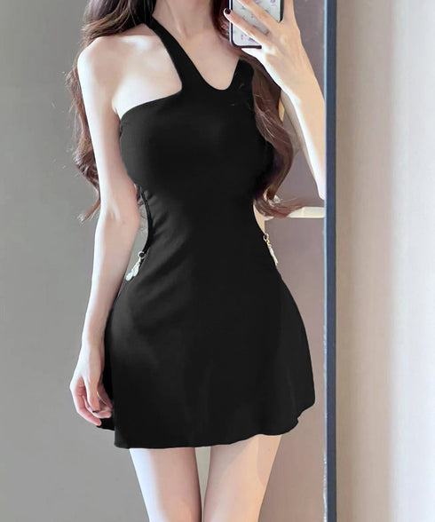 ワンピース水着 レディースモノキニ韓国風 バックオープン水着 ショートパンツ 2点セット セクシー 背中見せ水着 大人可愛いリゾート旅行水着 海遊び体型カバー水着 90WEISHA-001