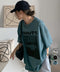 ロングtシャツ ビッグシルエットTシャツ レディース 韓国風プルオーバー 着やせビッグtシャツ半袖 ゆったり おしゃれカットソー 夏トップス グラフィック ロゴT 90XIAOHD-001