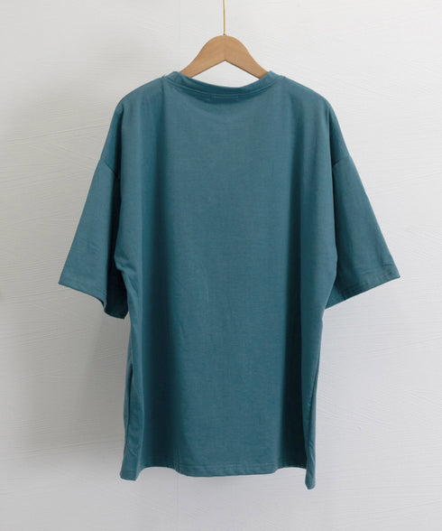 ロングtシャツ ビッグシルエットTシャツ レディース 韓国風プルオーバー 着やせビッグtシャツ半袖 ゆったり おしゃれカットソー 夏トップス グラフィック ロゴT 90XIAOHD-001