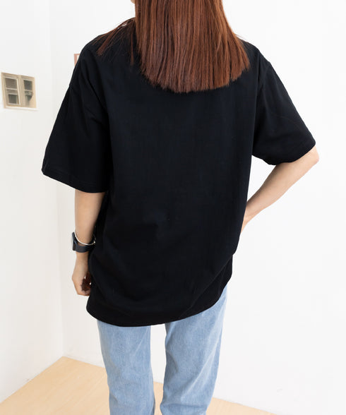 ロゴプリントTシャツ 半袖韓国風トップス レディース ビッグtシャツ クルーネックプルオーバー 着やせ ゆったりカットソー 大人カジュアル ミドル丈Tシャツ 夏服 90YKL-001