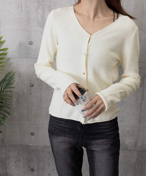 Vネック ニットカーディガン韓国風ニット レディース きれいめニットトップス 秋冬 前開きニット 通勤通学ニットアウター 長袖 セーター 可愛いボタン羽織り 無地 90YKL-004