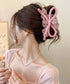 リボンヘアクリップ大きめ バンスクリップ おしゃれ髪飾り 韓国風 まとめ髪 夜会巻き髪飾り きれいめヘアアクセサリー メッシュフリル 大人可愛いヘアアレンジグッズ 90ZHIYI-001