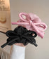 リボンヘアクリップ大きめ バンスクリップ おしゃれ髪飾り 韓国風 まとめ髪 夜会巻き髪飾り きれいめヘアアクセサリー メッシュフリル 大人可愛いヘアアレンジグッズ 90ZHIYI-001