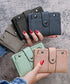 二つ折り財布レディース ミニ財布おしゃれ コンパクト財布 カードケースカード収納ミニウォレット コインケース小銭入れ多収納フェイクレザー財布大容量レトロ財布韓国風 90ZHOUDA-001