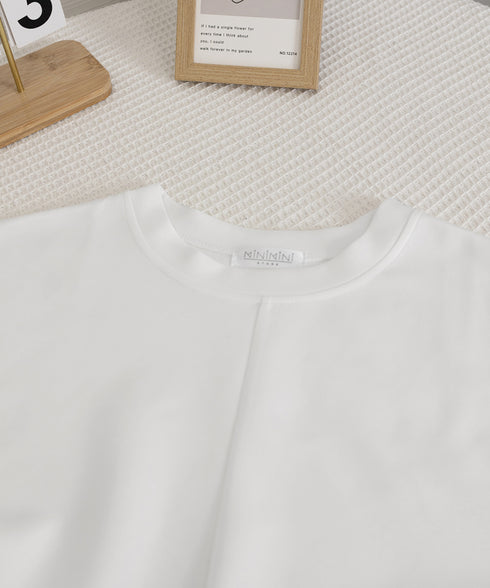 フロントスリットtシャツレディース韓国風 クルーネックtシャツ半袖 無地ロングTシャツ カジュアルきれいめ ウエストギャザーTシャツ シンプルおしゃれトップス春夏 90ZHUIMR-002