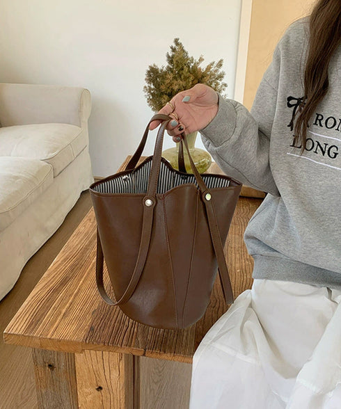 レトロバケットバッグ巾着ポーチ2点セット ショルダーバッグ 3wayミニトートレディース 通学通勤 きれいめフェイクレザーバッグ 大人上品肩掛けバッグ 斜め掛け鞄 92DRSP-001