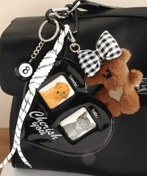 バッグチャーム人気キーホルダー 5タイプ ハンドメイド風 SNS映えグッズ 可愛いマルチチャーム おしゃれ バッグ飾りアクセサリー 個性的 レトロ風チャームギフト 92DZKJ-004