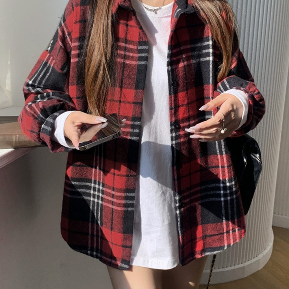 ビエラ起毛チェックシャツ 厚手ネルシャツ レッド