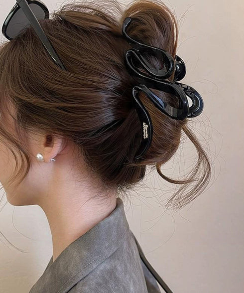 バンスクリップ大人 ヘアクリップおしゃれ 韓国風ヘアアクセサリーしっかり留まる ウェーブヘアクリップこなれ感 ヘアアレンジ簡単まとめ髪 ハーフアップクリップ大きめ 92YIPAI-001