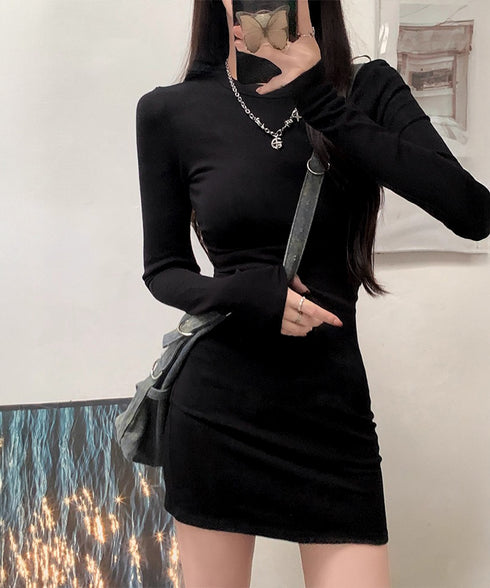 ロングTシャツ 重ね着フィットカットソー レディース ベーシックロンティー 細見えチュニックTシャツ 柔らかいインナートップス カジュアルカットソー ティーシャツ 92YIYUNQ-001