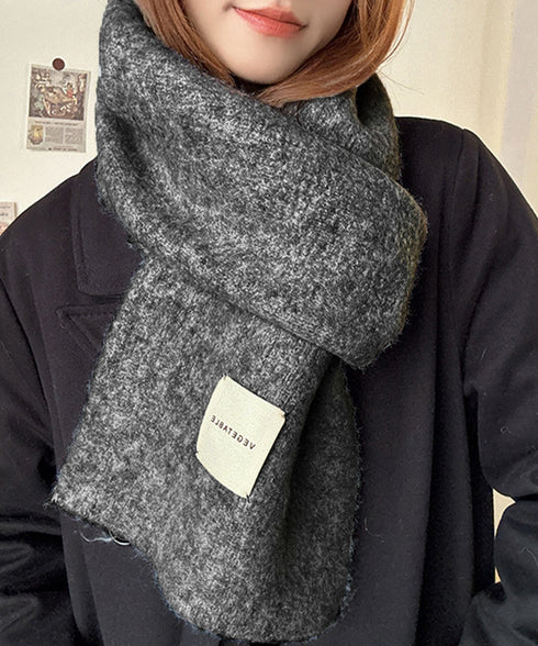 ニットマフラーカシミア風ネックウォーマー チクチクしない厚手マフラーレディース 暖かいストール韓国風 おしゃれショールマフラー無地シンプル 防風防寒グッズオフィス 92YZL-002
