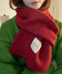 ニットマフラーカシミア風ネックウォーマー チクチクしない厚手マフラーレディース 暖かいストール韓国風 おしゃれショールマフラー無地シンプル 防風防寒グッズオフィス 92YZL-002