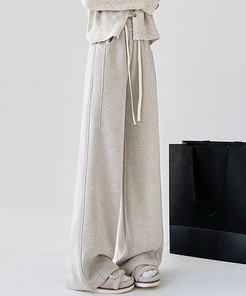 ヘリンボーン柄ワイドパンツレディース美脚 ハイウエストストレートパンツ 裏起毛ノーマル2タイプ ウエストゴムリラックスパンツ ポケット付き楽ちんイージーパンツ秋冬 92ZBB-001