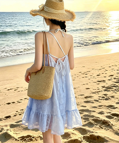 ビキニ3点セット花柄シアーワンピース付き レディース体型カバーセパレート水着 フリルヘムワンピ リゾートビキニ韓国風フェミニン水着大人可愛い セクシースイムウェア 92CANLEI-001