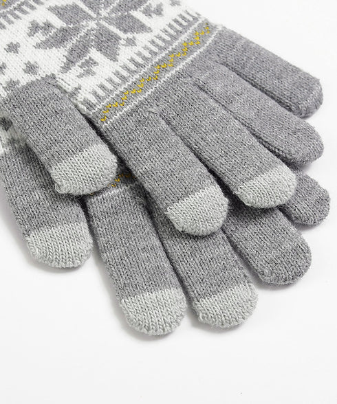 ノルディック柄手袋 スマホ対応暖かい手袋 レディース 北欧風ジャガード手袋 冷え対策リブ編み手ぶくろ 通勤通学大人可愛い毛糸手袋 アウトドア 5本指ニットグローブ 92DXZZ-001