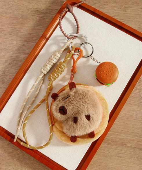 バッグチャーム人気キーホルダー 5タイプ ハンドメイド風 SNS映えグッズ 可愛いマルチチャーム おしゃれ バッグ飾りアクセサリー 個性的 レトロ風チャームギフト 92DZKJ-004