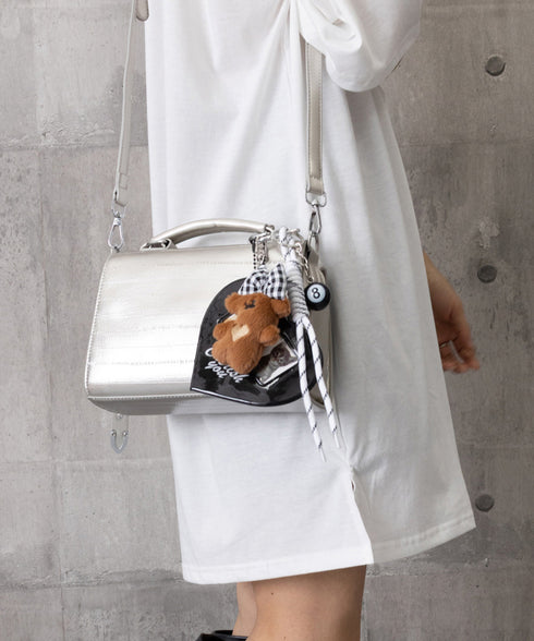 バッグチャーム人気キーホルダー 5タイプ ハンドメイド風 SNS映えグッズ 可愛いマルチチャーム おしゃれ バッグ飾りアクセサリー 個性的 レトロ風チャームギフト 92DZKJ-004