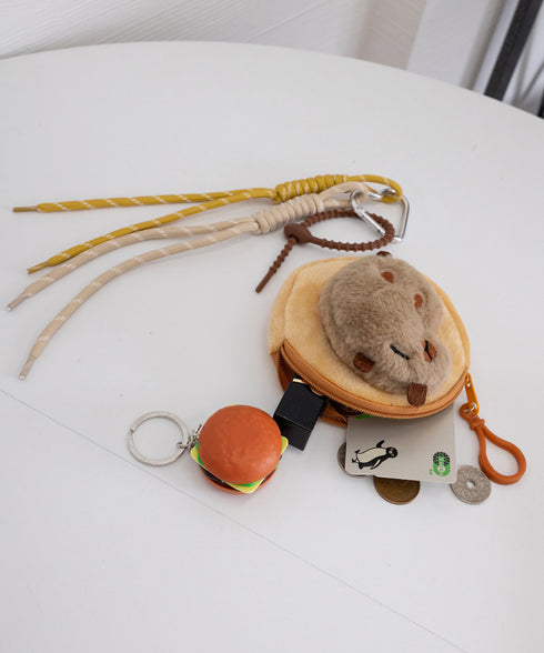 バッグチャーム人気キーホルダー 5タイプ ハンドメイド風 SNS映えグッズ 可愛いマルチチャーム おしゃれ バッグ飾りアクセサリー 個性的 レトロ風チャームギフト 92DZKJ-004