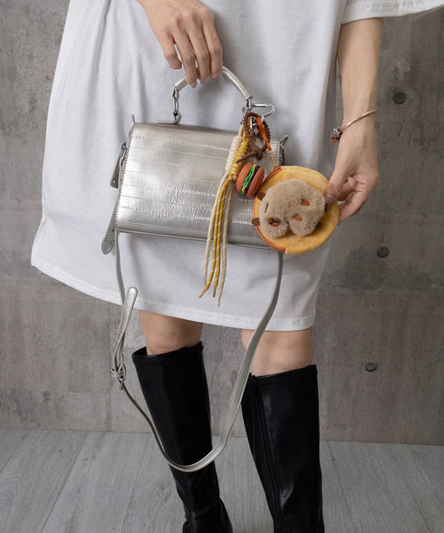 バッグチャーム人気キーホルダー 5タイプ ハンドメイド風 SNS映えグッズ 可愛いマルチチャーム おしゃれ バッグ飾りアクセサリー 個性的 レトロ風チャームギフト 92DZKJ-004