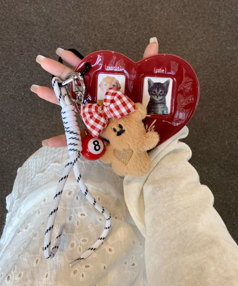 バッグチャーム人気キーホルダー 5タイプ ハンドメイド風 SNS映えグッズ 可愛いマルチチャーム おしゃれ バッグ飾りアクセサリー 個性的 レトロ風チャームギフト 92DZKJ-004