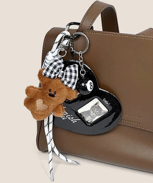 バッグチャーム人気キーホルダー 5タイプ ハンドメイド風 SNS映えグッズ 可愛いマルチチャーム おしゃれ バッグ飾りアクセサリー 個性的 レトロ風チャームギフト 92DZKJ-004