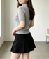 襟付き ポロニット ケーブル半袖トップス レディース ニットトップス 通勤通学サマーニットプルオーバー 細見え春ニット 着やせニット夏服 フェミニンブラウス可愛い 92HANPINFS-002