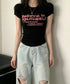 タイトロゴTシャツグラフィック半袖韓国風 大人カジュアル英字プリントトップス クルーネックタイトtシャツ ストリート系女子甘辛ミックス春夏服 コンパクトカットソー 92HANPINFS-006
