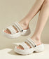 編み込みEVA厚底サンダルレディース美脚 春夏スポサンかわいい 2wayサンダル 軽量コンフォートサンダル 歩きやすいビーチサンダル海旅行 シャワーサンダル韓国風 92HXBH-001