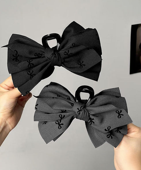 リボンヘアクリップ ビッグリボンバレッタ レディース 大きめ 大人上品クリップ オフィスカジュアル 髪飾り 韓国風 ヘアアクセサリー 結婚式 女子会 簡単まとめ髪 92JC-001