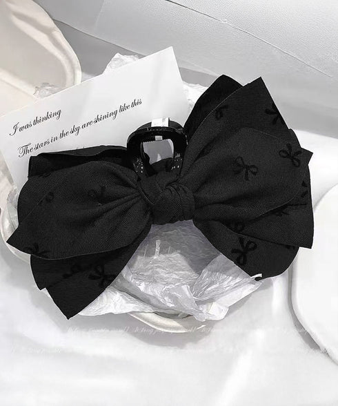 リボンヘアクリップ ビッグリボンバレッタ レディース 大きめ 大人上品クリップ オフィスカジュアル 髪飾り 韓国風 ヘアアクセサリー 結婚式 女子会 簡単まとめ髪 92JC-001