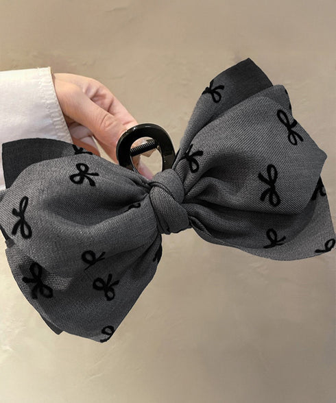 リボンヘアクリップ ビッグリボンバレッタ レディース 大きめ 大人上品クリップ オフィスカジュアル 髪飾り 韓国風 ヘアアクセサリー 結婚式 女子会 簡単まとめ髪 92JC-001