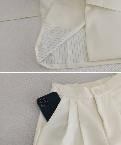 テーラードジャケット パンツスーツセット ベルト付きウエストマーク ロングジャケット ゆったり セミワイドパンツ 大人上品セット オフィススーツセット30代40代 92JLS-001
