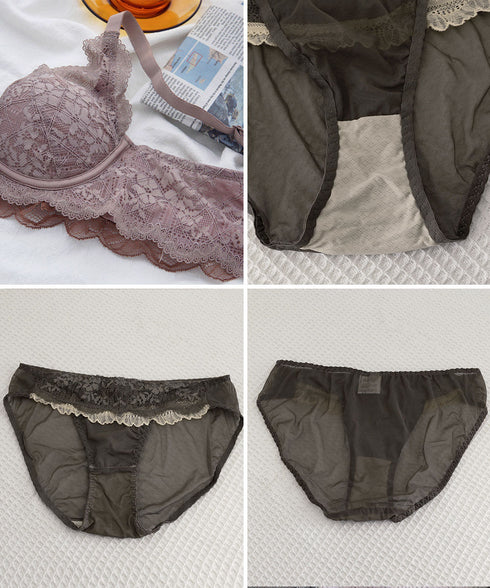 花柄レース ブラショーツセット セクシー レディース 大人可愛いランジェリーセット ノンワイヤーブラジャー上下セット 脇高 バスト盛れるブラセット谷間美胸インナー 92MANMI-001
