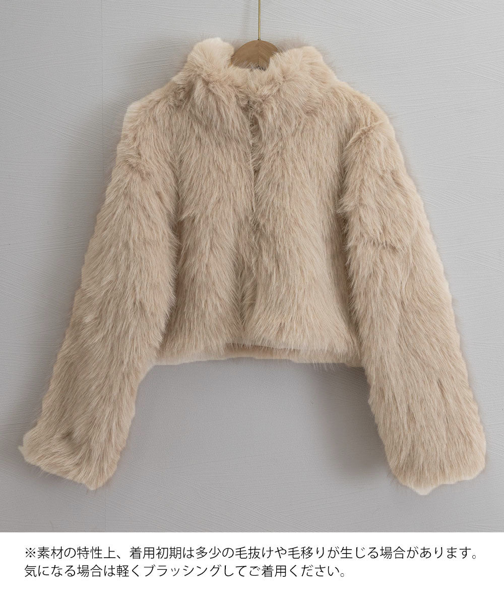ファージャケット ふわふわファーボレロ冬 詳細画像24
