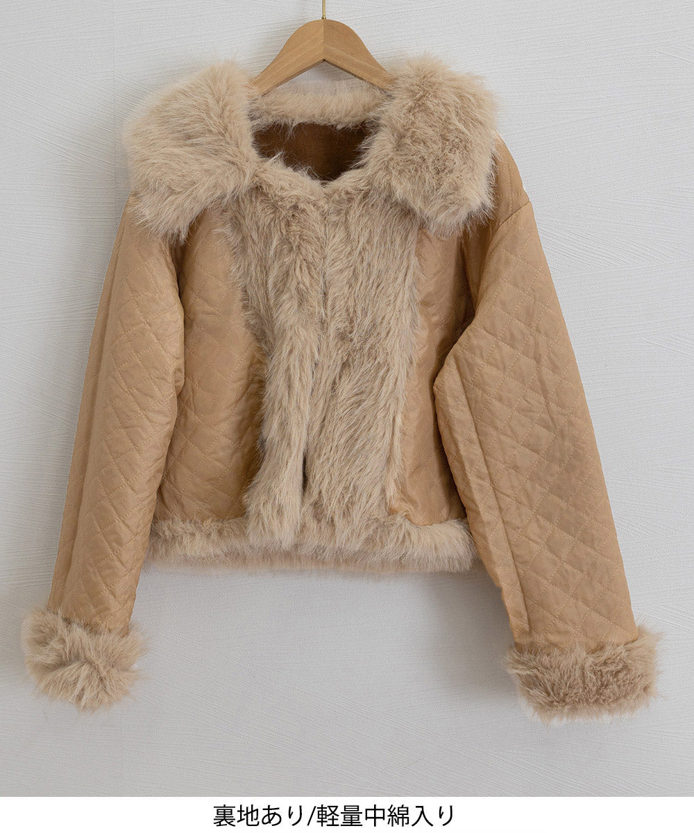 ショートフェイクムートンジャケット韓国風