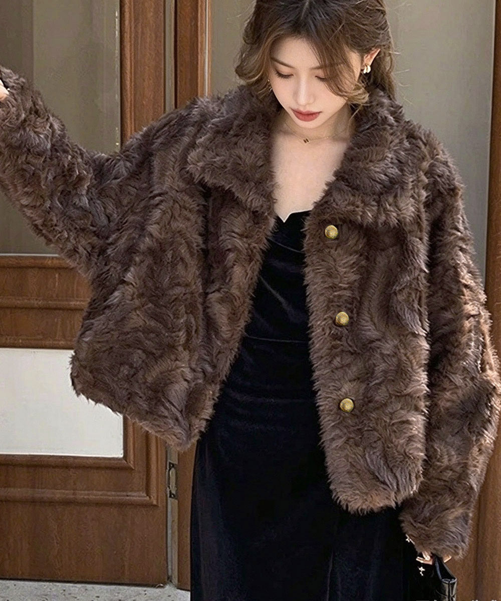 金ボタンファージャケットショート丈コート