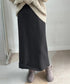 裏起毛ニットスカート 厚手タイトスカート レディース バックスリットロングスカート秋冬 ハイウエストあったかスカート ウエストゴムペンシルスカートきれいめボトムス 92MRJFS-007