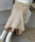 裏起毛ニットスカート 厚手タイトスカート レディース バックスリットロングスカート秋冬 ハイウエストあったかスカート ウエストゴムペンシルスカートきれいめボトムス 92MRJFS-007