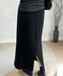 裏起毛ニットスカート 厚手タイトスカート レディース バックスリットロングスカート秋冬 ハイウエストあったかスカート ウエストゴムペンシルスカートきれいめボトムス 92MRJFS-007