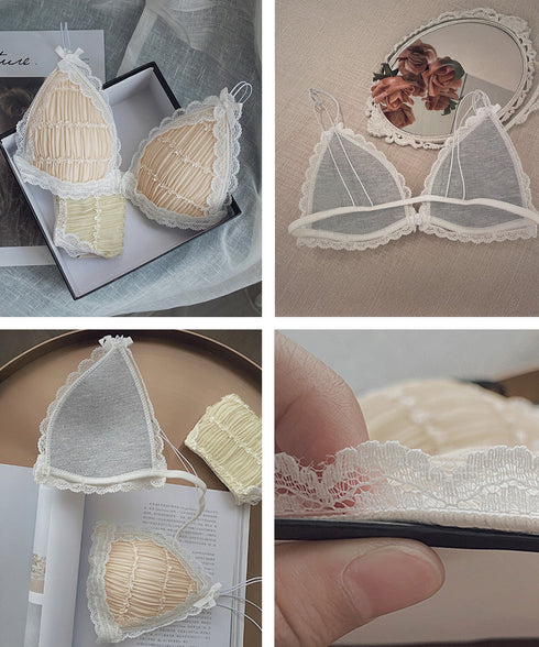 フロントホックブラショーツセット女性下着 セクシー ノンワイヤー 小胸ブラ フェミニン レースランジェリーセット ダブルストラップブラジャー お泊り勝負下着 美胸 92NAMEIZI-001