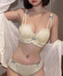 盛れるブラジャーショーツセット花柄レース レディース大人可愛い下着セット セクシーブラジャーノンワイヤー ローライズショーツ 谷間寄せるブラ 締め付けないショーツ 92NAMEIZI-003