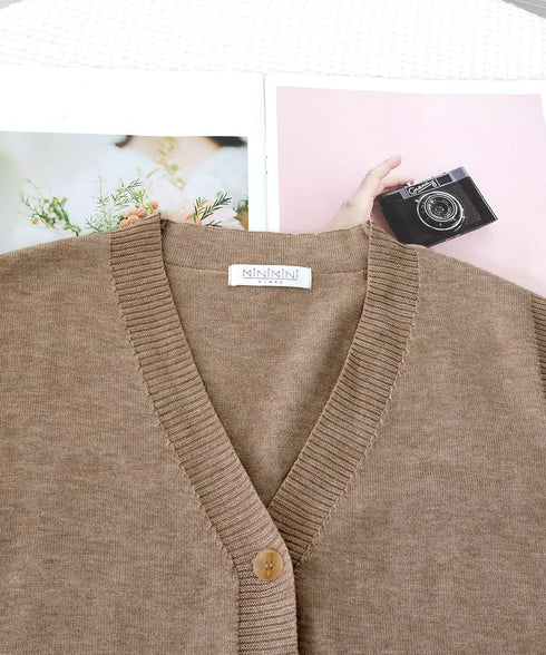 Vネックニットベストレディースニットジレ オフィスカジュアル ノースリーブニットトップス レイヤードニットタンク ゆったりニットチョッキ春秋冬 前開き重ね着ニット 92QL-001