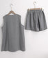 ノースリーブジレショートパンツセット夏服 薄手ベスト リネン風短パンセットアップ 涼しげきれいめトップス体型カバー ゆったりシルエットワイドショートパンツ美脚脚長 92SF-001