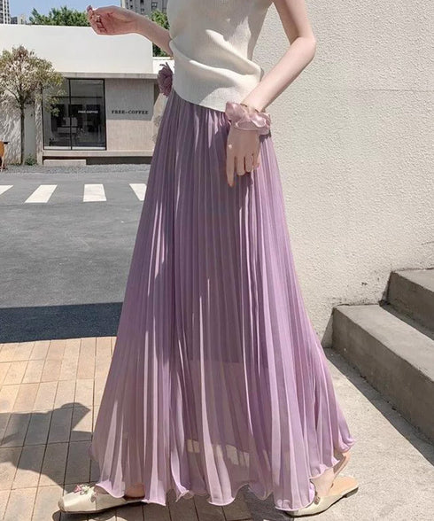 プリーツスカート 裏地付きロングスカート レディース 裾メロウ フレアスカート ウエストゴム 着やせ Aラインスカート ハイウエスト ミモレ丈スカート 大人可愛い 92SHAMAN-001